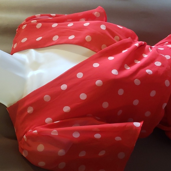 Francesca's Mi Ami Red and White Polka-dot Dress Size XXS - NWT - Picture 3 of 12